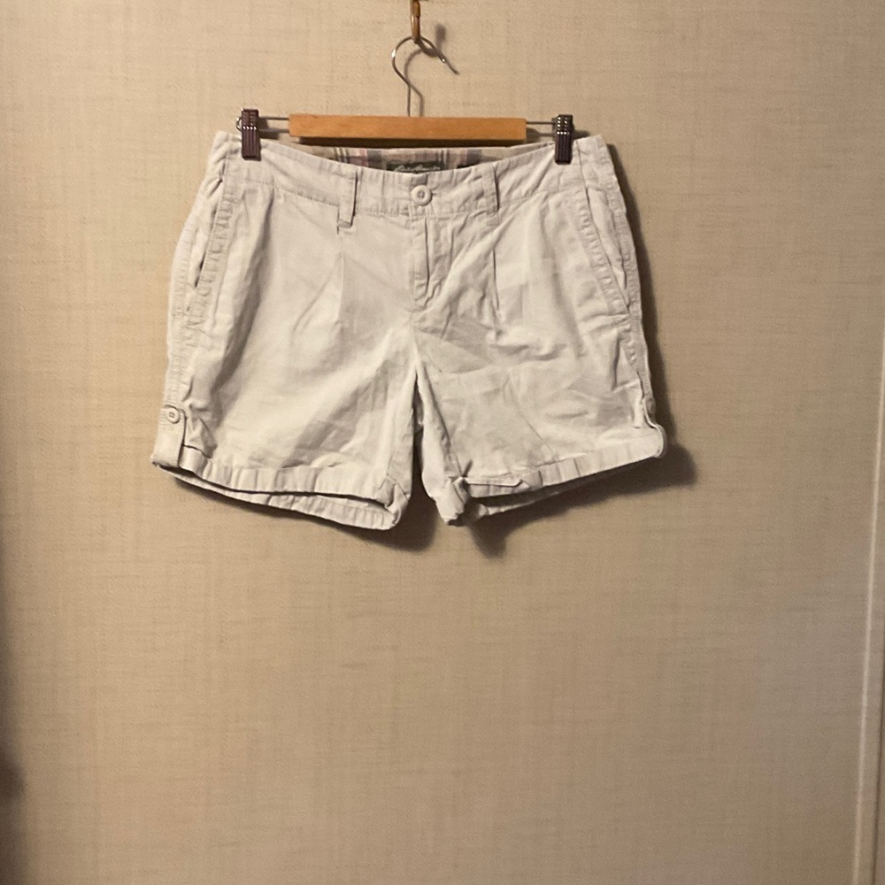 Eddie Bauer Women's Light Gray Bermudas